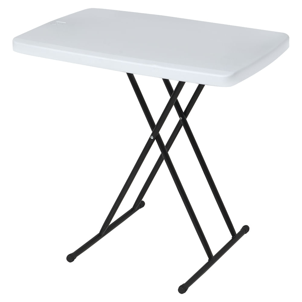 Mesa Dobrável Portátil com Ajuste de Altura 76 cm Branca Bel