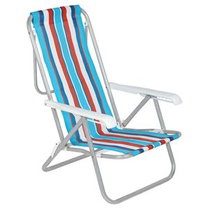 Cadeira de Praia Reclinável em 8 Posições Estampas Sortidas Bel