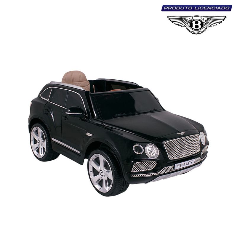 Carro Elétrico Bentley Bentayga Banco de Couro 12v Preto Bel