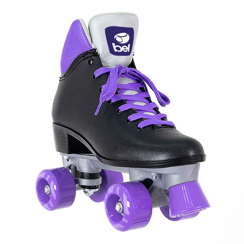 Patins Quad Retro Basic Preto & Roxo Bel