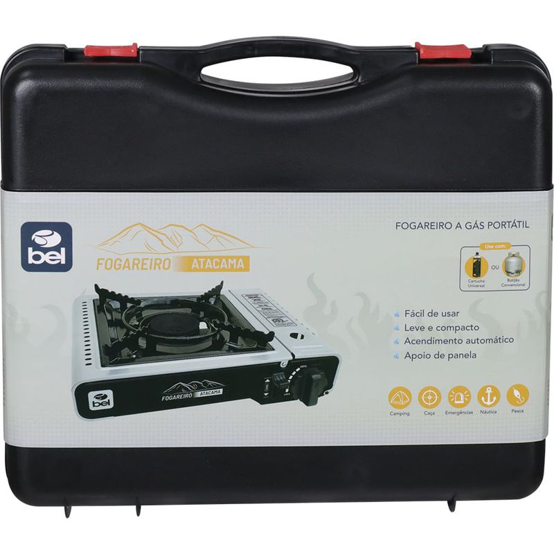 Fogareiro a Gás Atacama com Ignição Eletrônica Cinza Bel