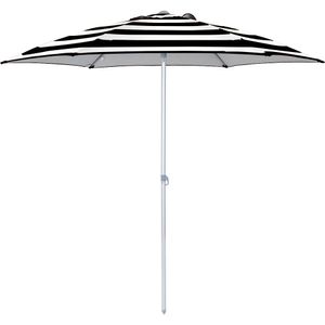 Guarda-Sol Milagres Premium em Alumínio 2,40m Listrado Preto e Branco Bel