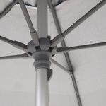 Guarda-sol Milagres Premium Em Aluminio 2,4m Listrado Preto/branco Bel