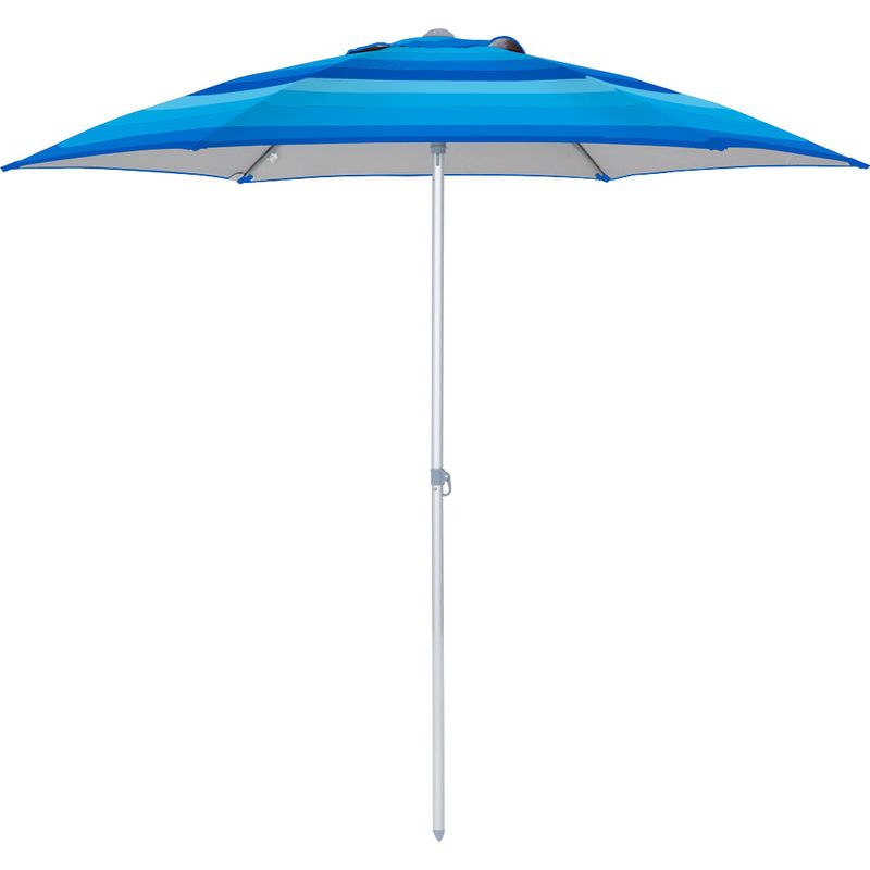 Guarda-sol Milagres Premium 2,40m Em Aluminio Varetas Fibra de Vidro Degrade Azul Bel