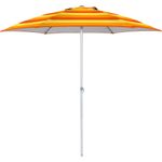Guarda-sol Milagres Premium Em Aluminio 2,40m Degrade Laranja/amarelo Bel