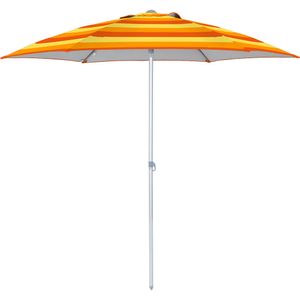 Guarda-Sol Milagres Premium em Alumínio 2,40m Laranja e Amarelo Bel