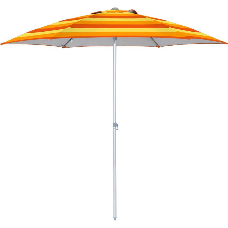 Guarda-sol Milagres Premium Em Aluminio 2,40m Degrade Laranja/amarelo Bel