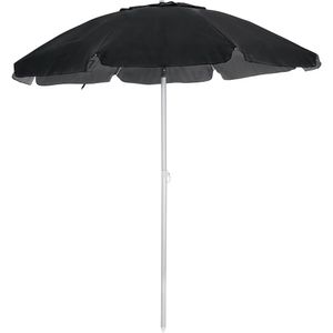 Guarda-sol Articulado em Bagum e Haste de Alumínio 2,00m Preto Bel