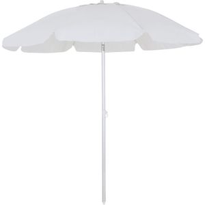 Guarda-sol Articulado em Bagum e Haste de Alumínio 2,00m Branco Bel