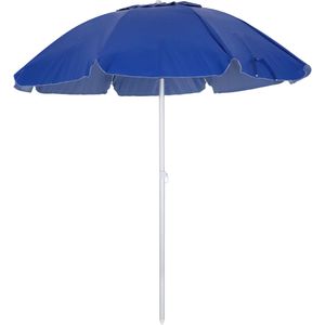 Guarda-sol Articulado em Bagum e Haste de Alumínio 2,00m Azul Royal Bel