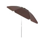 Guarda-sol Articulado Em Bagum com Haste de Alumínio 2,00m Marrom