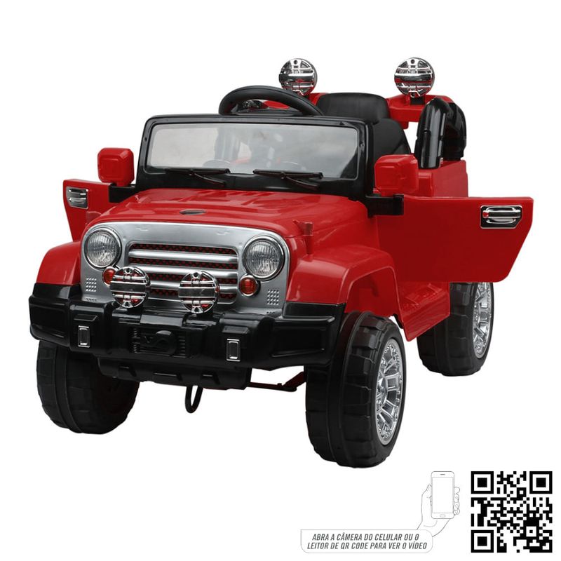 Jipe Trilha Elétrico 12V Vermelho Bel