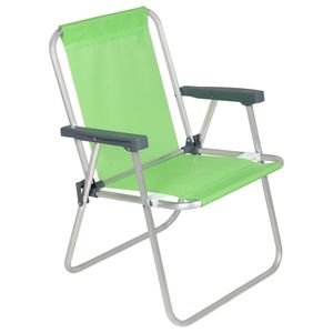 Cadeira de Praia Alta Lazy em Alumínio Verde Bel