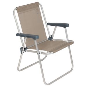 Cadeira de Praia Alta Lazy em Alumínio Bege Bel