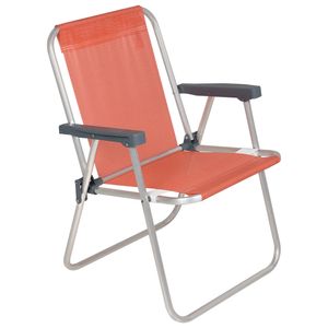 Cadeira de Praia Alta Lazy em Alumínio Coral Bel