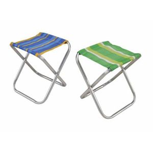 Banqueta Dobrável em Alumínio Listrada Cores Sortidas Bel