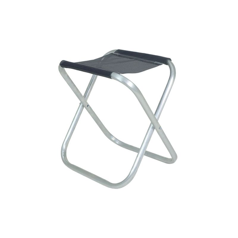 Banqueta Em Alumínio Dobrável Preta Bel