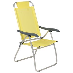Cadeira de Praia Reclinável Prosa em Alumínio Amarela Bel
