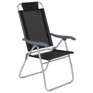 Cadeira de Praia Reclinável Prosa em Alumínio Preta Bel