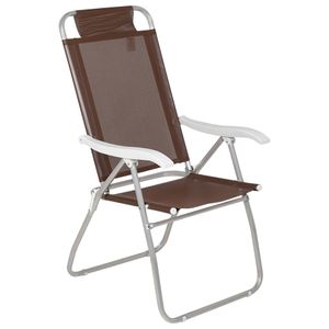 Cadeira de Praia Reclinável Prosa em Aluminio Marrom Bel
