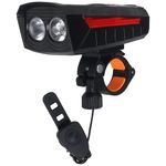 Farol Lanterna Led Bike 400 Lumens Recarregável Solarou com Buzina Bel