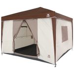 Barraca Para Gazebo Dobrável 3m X 3m Bege e Marrom Bel