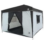 Barraca Para Gazebo Dobrável 3m X 3m Cinza e Preto Bel