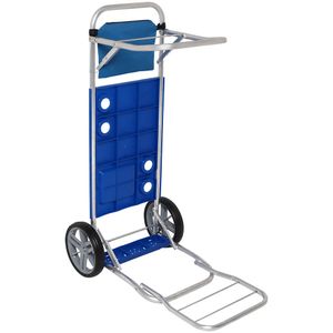Carrinho Mesa para Praia em Alumínio com Bolsa e Avanço Azul Bel