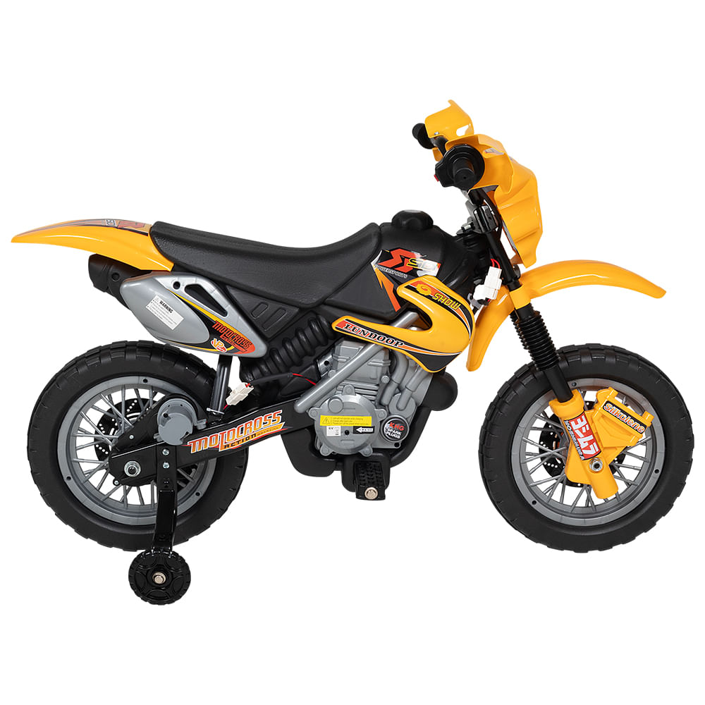 Moto Cross Trail Eletrica 6v Amarelo - Bel (p55)
