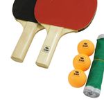 Kit  Tênis de Mesa 2 Raquetes + Suporte + Rede + 3 Bolinhas N°40 Bel