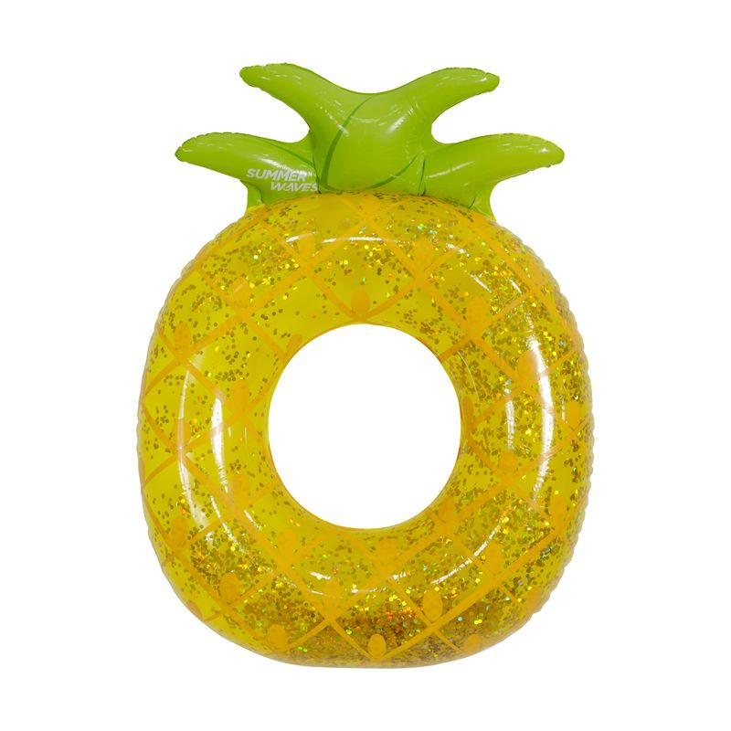 Boia Inflável Circular Abacaxi com Glitter