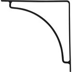 Suporte Concavo Para Prateleira de 20cm Preto