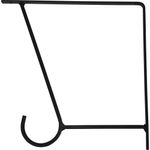 Suporte Em Arame com Gancho Para Prateleira 20 Cm Preto Bel