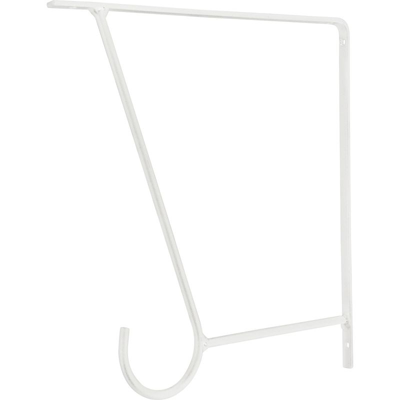 Suporte Em Arame com Gancho Para Prateleira 20 Cm Branco Bel